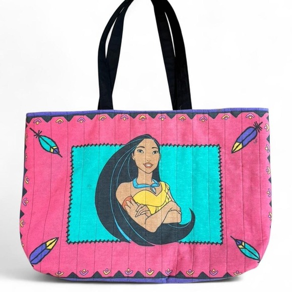Vintage upcycled handmade Disney Pocahontas tote bag - Picture 2 of 8